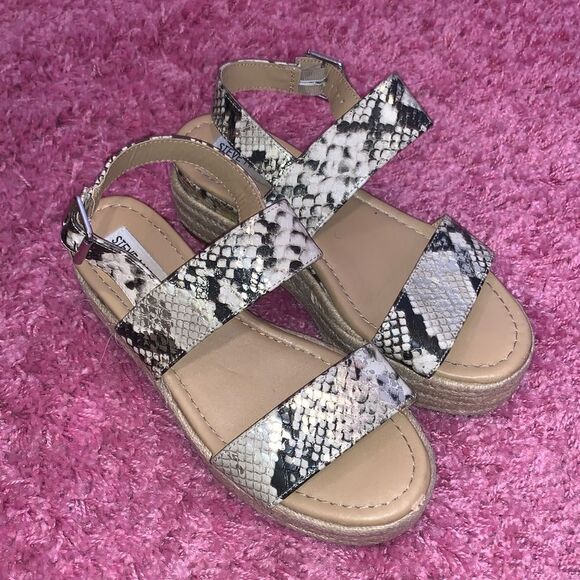 Steve Madden Snakeskin Platform Sandals - Picture 1 of 6